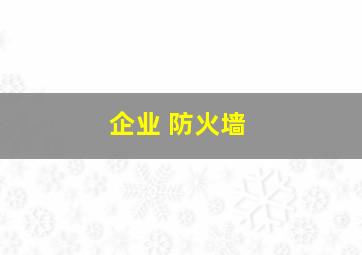 企业 防火墙